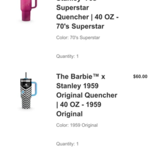 BARBIE 40 Oz STANLEY CUP X BARBIE- RARE SUPERSTAR Limited Edition - Picture 9 of 9